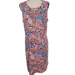 Colorful Paisley Dress Sleeveless by Ivy Lane - Size XL